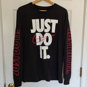 Nike Long Sleeve T Shirt Spellout Just Do It